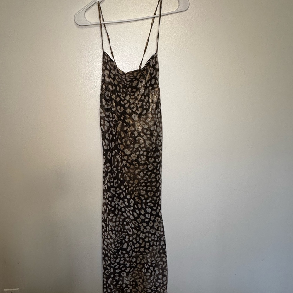 Elegant Animal Print Midi Dress